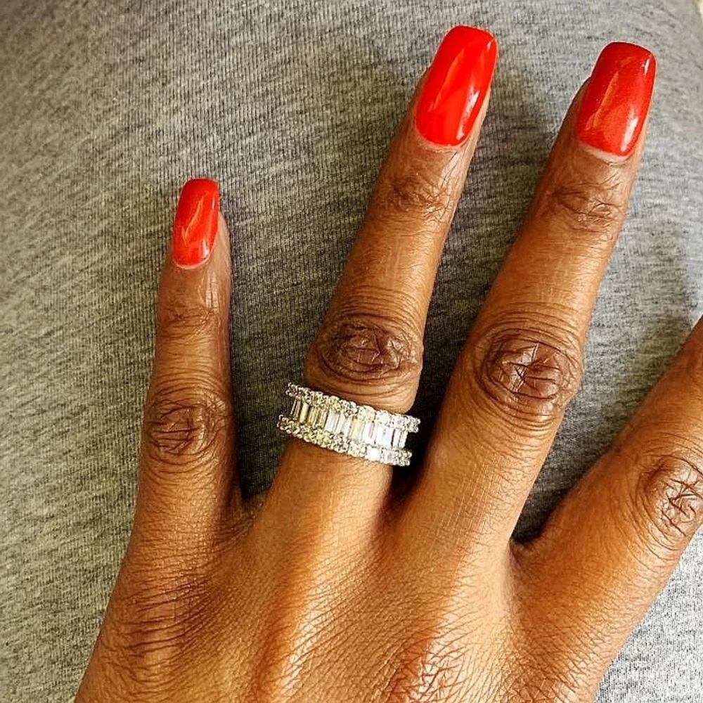 Luxury Dense Inlaid VVS1 Dia Eternity Band Ring